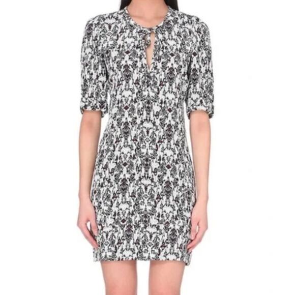 MAJE radenne printed crepe dress - Picture 2 of 8